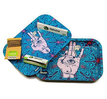 Cargar imagen en el visor de la galería, Afghan Hemp - Metal Tray Kit w/ Magnetic Lid