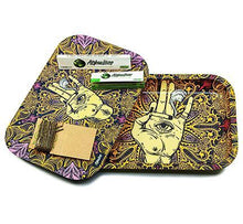 Cargar imagen en el visor de la galería, Afghan Hemp - Metal Tray Kit w/ Magnetic Lid