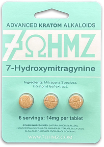 7 OHMZ ADVANCED KRATOM ALKALOIDS 14mg Tablets (pack of 3)