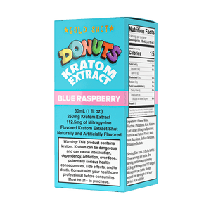 Donuts - Kratom Extract - Gold Blue Raspberry Shot